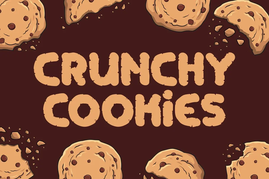 Crunchy Cookies - Cookie Font