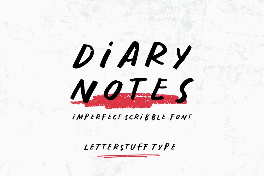 Diary Notes - Scribble Font