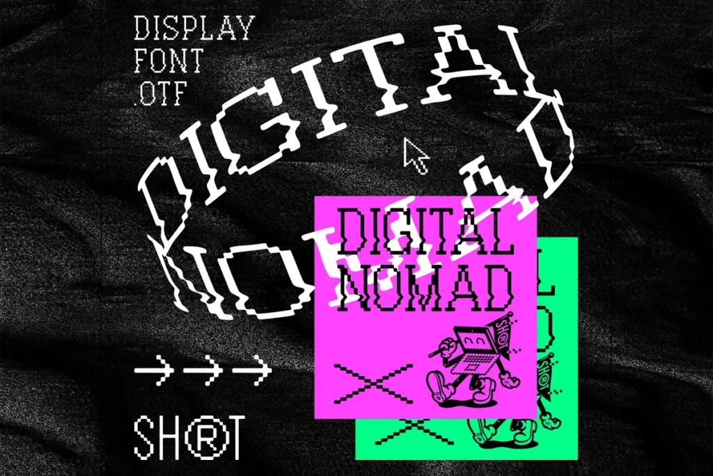 Digital Nomad - Glitch Fonts