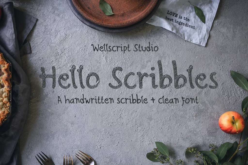 Hello Scribbles - Scribble Font