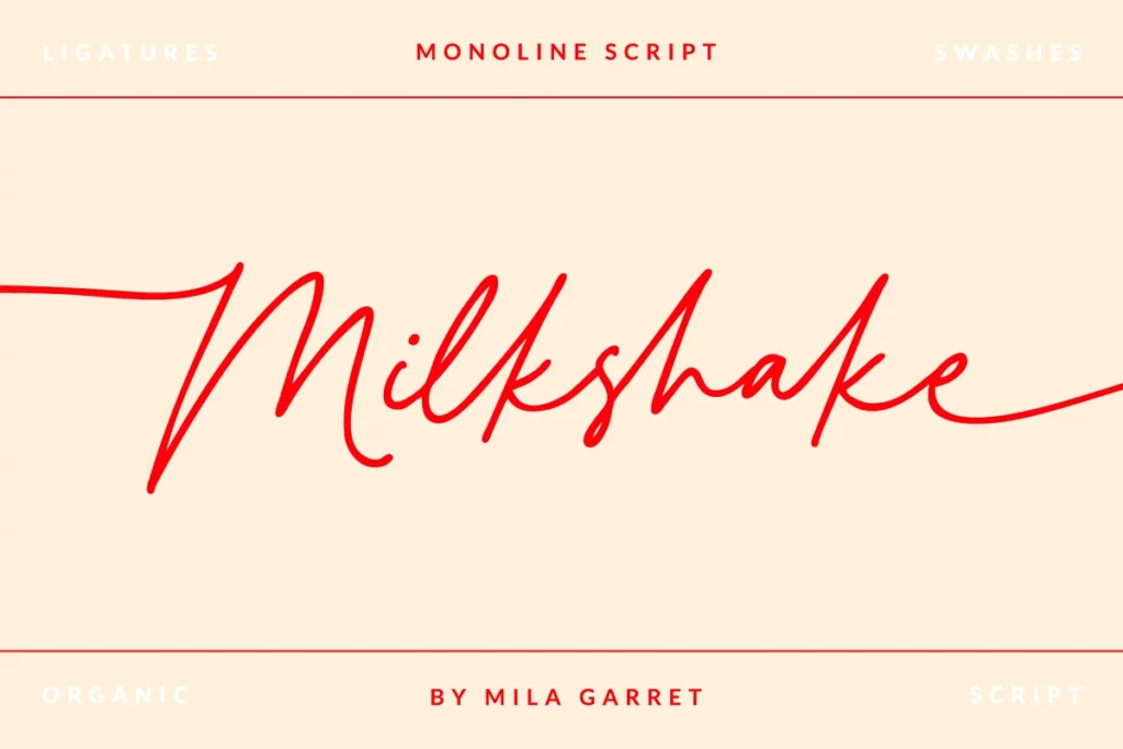 Milkshake - Spring Font