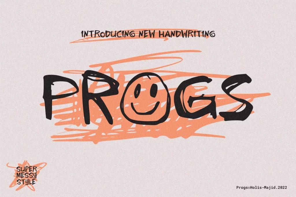 Progs Handwriting - Scribble Font