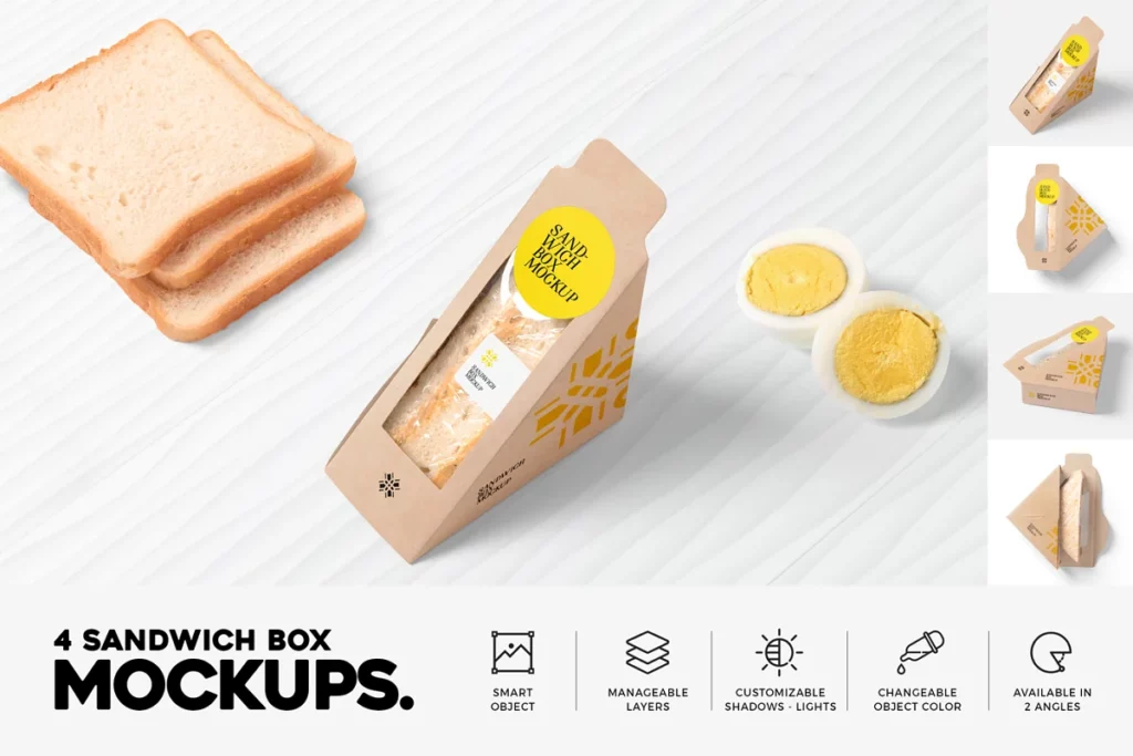 Sandwich Box Mockups