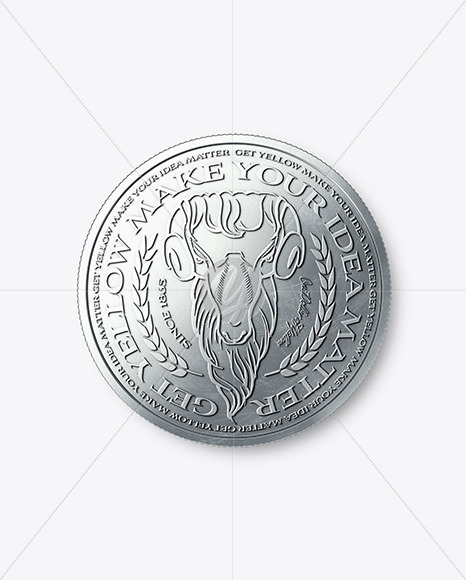 Silver Coin Mockup