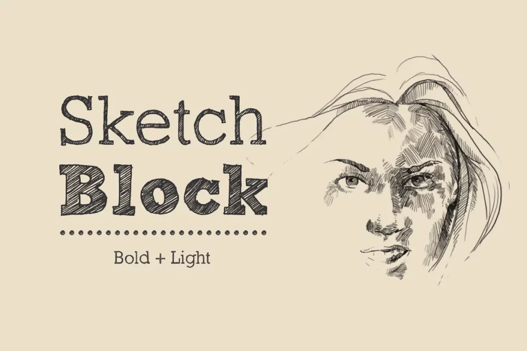 Sketch Block - - Scribble Font