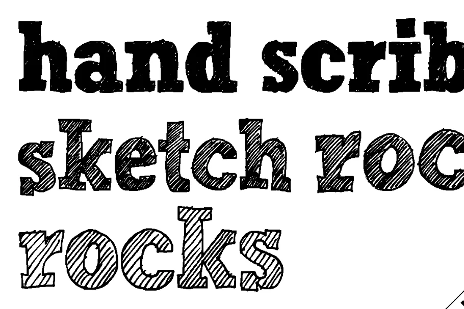 Sketch Rock - Scribble Font