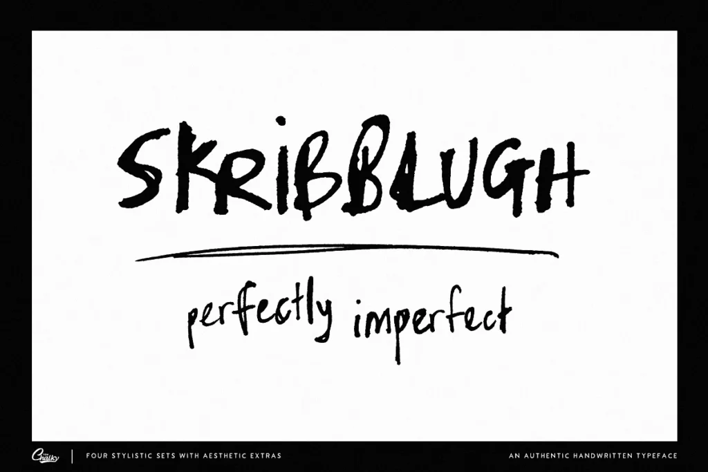 Skribblugh - Scribble Font