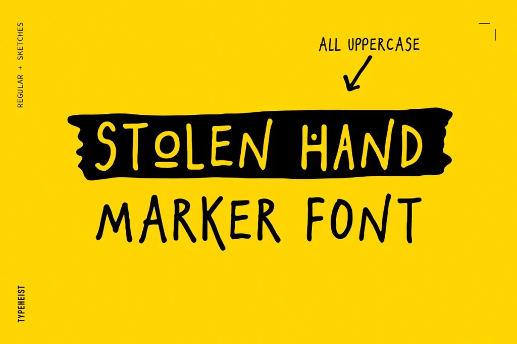 Stolen Hand Marker - Scribble Font